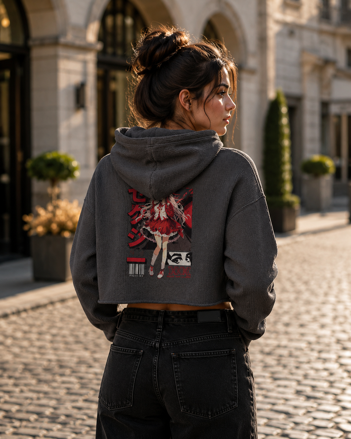 ZN Crimson Crop Hoodie